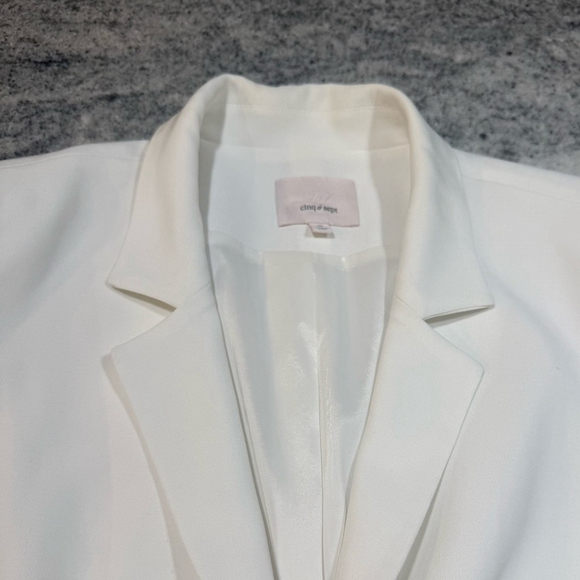 Cinq à Sept Kloe Braided White Blazer - Picture 6 of 10